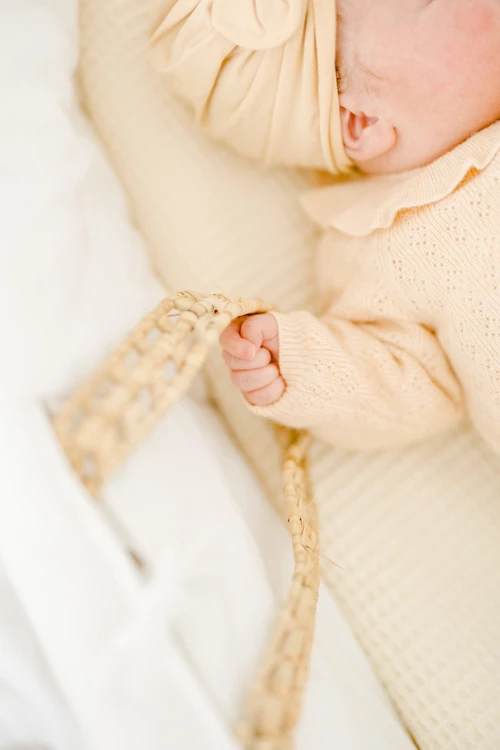 enfant laine rose gris orange